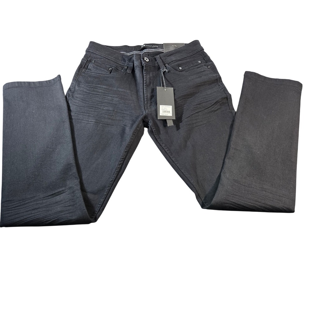 Steve's Jeans Alec Slim Fit Black Comfort Stretch Denim Jeans 30x32 SU9X25BALED7